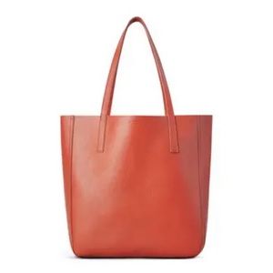 SHINOLA Double Face Leather Medium Shopper Tote in Marmalade